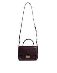 Sac bandoulière MINDY en cuir violet Michael Kors avec plaque logo