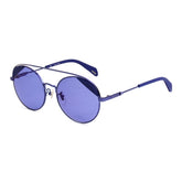 Lunettes de soleil en métal bleu police