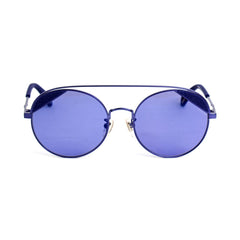 Lunettes de soleil en métal bleu police