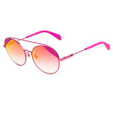 Lunettes de soleil en métal rose de la police