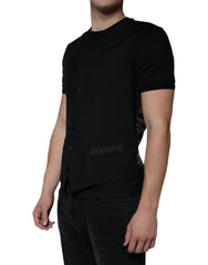 Dolce & Gabbana Schwarze Wollweste für Herren, formell
