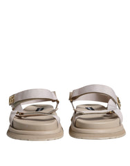 Sandales à brides Dolce & Gabbana Devotion en cuir nappa beige pour homme