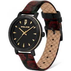 Montre en acier inoxydable rouge de police