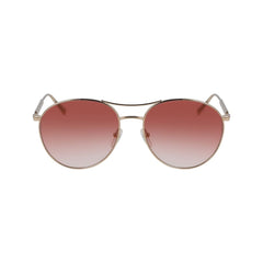 Lunettes de soleil Longchamp en métal doré rose