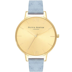 Olivia Burton Uhr aus blauem Kunstleder