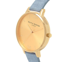 Olivia Burton Uhr aus blauem Kunstleder