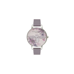 Montre Olivia Burton en cuir artificiel gris