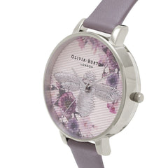 Montre Olivia Burton en cuir artificiel gris