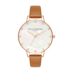 Montre Olivia Burton en cuir artificiel marron