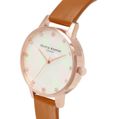 Montre Olivia Burton en cuir artificiel marron