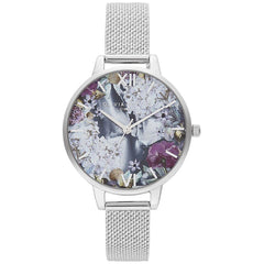 Montre Olivia Burton en acier inoxydable argenté