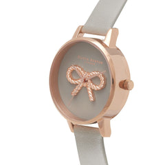Montre Olivia Burton en cuir artificiel gris