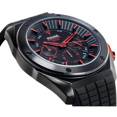 Montre Pulsar en caoutchouc noir