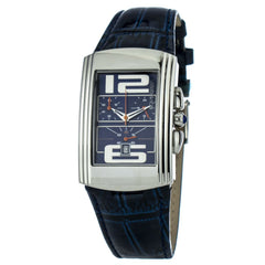 Montre Chronotech en cuir bleu