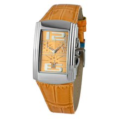 Montre Chronotech en cuir orange