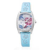 Montre Chronotech en cuir bleu