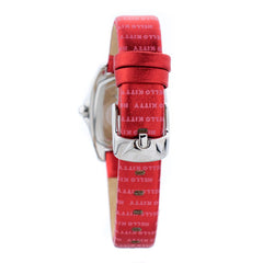 Montre Chronotech en cuir rouge