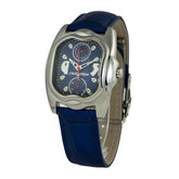 Montre Chronotech en cuir bleu