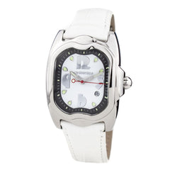 Montre Chronotech en cuir blanc
