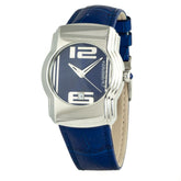 Montre Chronotech en cuir bleu