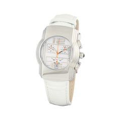 Montre Chronotech en cuir blanc