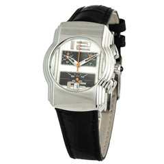 Montre Chronotech en cuir noir