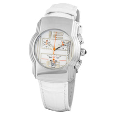 Montre Chronotech en cuir blanc