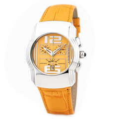 Montre Chronotech en cuir orange
