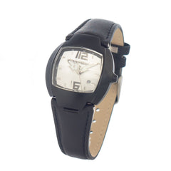 Montre Chronotech en cuir noir