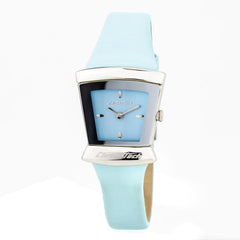 Montre Chronotech en cuir bleu