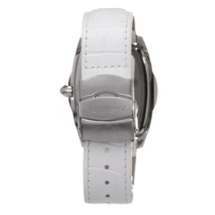 Montre Chronotech en cuir blanc