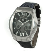 Montre Chronotech en cuir noir