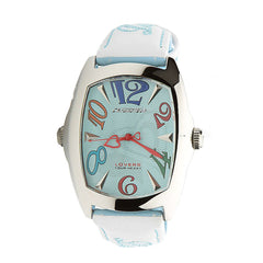 Montre Chronotech en cuir bleu