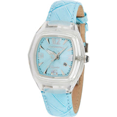 Montre Chronotech en cuir bleu