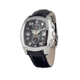 Montre Chronotech en cuir noir