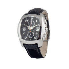 Montre Chronotech en cuir noir