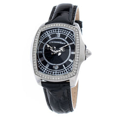 Montre Chronotech en cuir noir