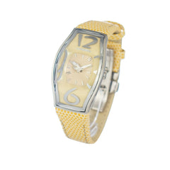 Montre Chronotech en cuir jaune