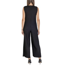 Sandro Ferrone Black Polyester Jumpsuit