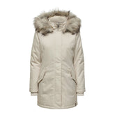 Parka beige en polyester uniquement