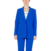 Blazer bleu en polyester recyclé uniquement