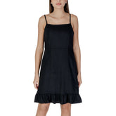 B.Young Robe midi en lin noir