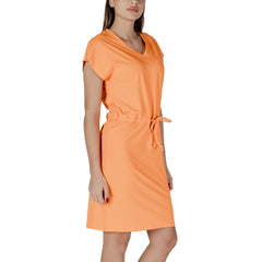 B.Young Orange Cotton Midi