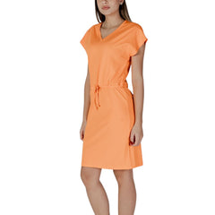 B.Young Orange Cotton Midi