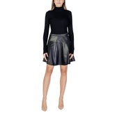 Morgan De Toi Schwarzes Viskose-Midi