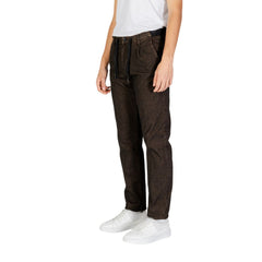 Pantalon en coton marron Hamaki-Ho