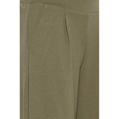 Pantalon ICHI vert en polyester recyclé