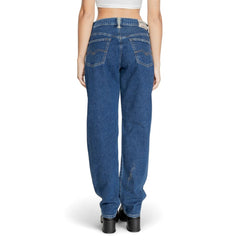 Replay Blue Cotton Mom Jeans