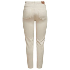 Jean mom en coton beige uniquement