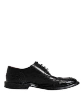 Dolce & Gabbana Schwarze Derby-Schuhe aus Leder
